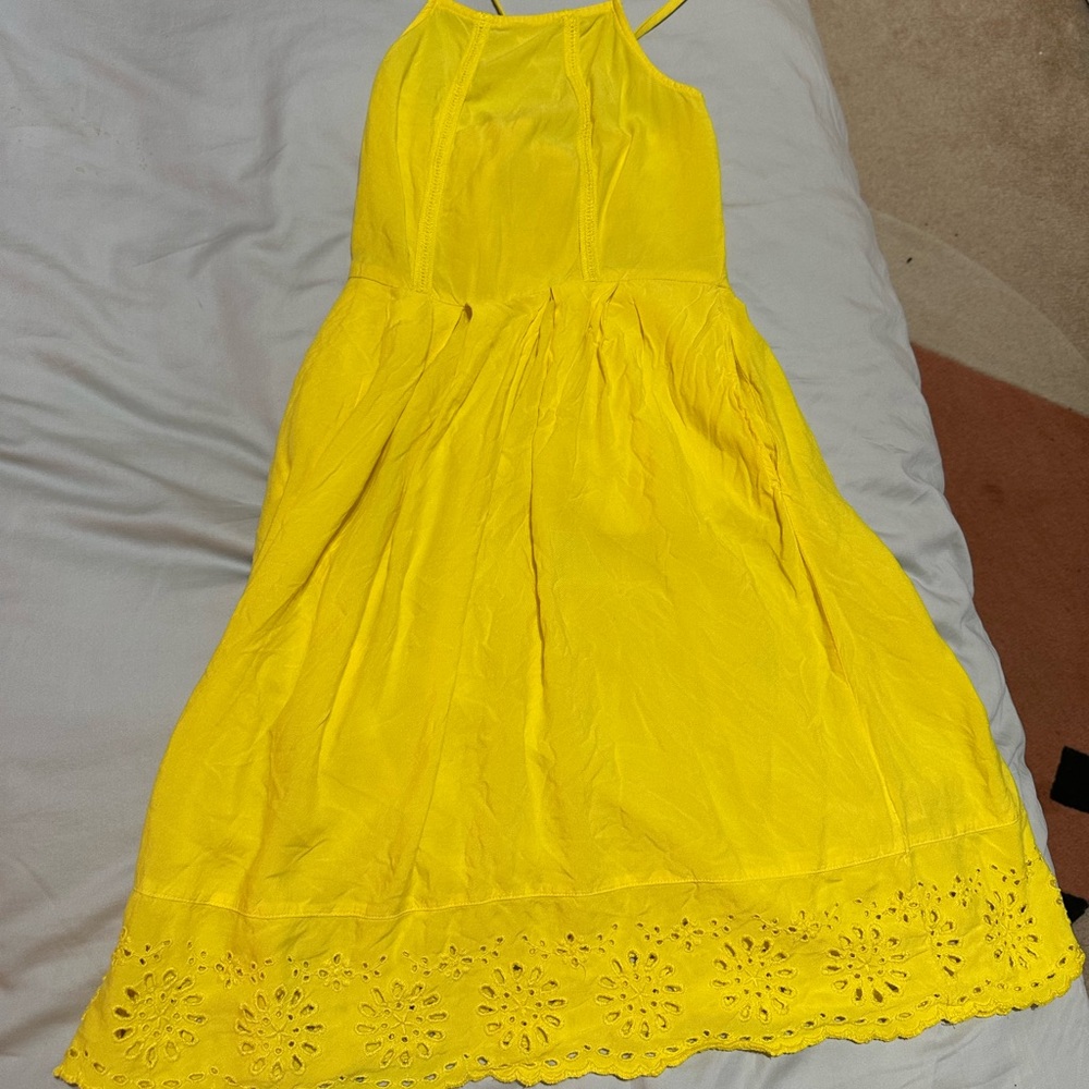 Sunny Yellow Eyelet Dress